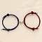 Alloy Heart-shaped Magnetic Braided Rope Bracelets for Couple Girlfriends, Mixed Color, 5-1/2~10-1/4 inch(14~26cm)