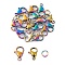 DIY Pendants Making Kits, Including Ion Plating(IP) 304 Stainless Steel Lobster Claw Clasps, Parrot Trigger Clasps & Open Jump Rings, Rainbow Color, 80pcs/box