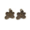 Tibetan Style Alloy Pendant Enamel Settings, Cadmium Free & Lead Free, Flower, Antique Bronze, 17x15x2mm, Hole: 1.6mm