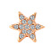 Alloy Star Watch Band Studs, Metal Nails for Watch Loops Accesssories, Golden, 1.3x1.1x0.65cm