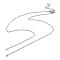 Tarnish Resistant 304 Stainless Steel Cable Chains Necklace Makings, with Lobster Claw Clasps and End Chains, Stainless Steel Color, 17-7/8 inch(45.5cm), Hole: 2.5mm
