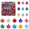 200Pcs 2 Styles Aluminum Bell Charms, Mixed Color, 7~9x6~8x5~7mm, Hole: 1~1.5mm, 100pcs/style