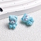 Opaque Acrylic Beads, Bear, Light Sky Blue, 16.6x11.8x10.7mm, Hole: 2.8mm