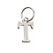 925 Sterling Silver Pendants, Letter, Letter T, 10x6x1mm, Hole: 4mm