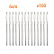Iron Yarn Needles, Big Eye Blunt Needles, for Cross-Stitch, Knitting, Ribbon Embroidery, Platinum, 60x2mm, 100pcs/set