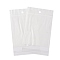 Rectangle OPP Cellophane Bags, Top Self Seal Bags with Hanging Hole, White, 16x9x0.01cm, Hole: 7mm