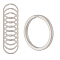 10Pcs Titanium Alloy Keychains Clasps, Rings, Platinum, 28x3mm, Inner Diameter: 23mm
