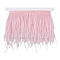 2M Fashion Ostrich Feather Trimming, with Cloth Band, Ornament Accessories, Pearl Pink, 100~170mm