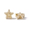 Alloy Beads, Star, Light Gold, 7x7x3mm, Hole: 1.2mm