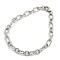 Tarnish Resistant Fashionable 304 Stainless Steel Composite Figaro Cable Chains Bracelets, with Lobster Claw Clasps, Stainless Steel Color, 8-1/4 inch(210mm), 7mm