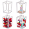 Foldable Transparent PVC Boxes, for Craft Candy Packaging Wedding Party Favor Gift Boxes, Rectangle with Bowknot Pattern, Clear, 140x90x90mm, 24pcs/bag