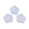 Transparent Glass Beads, Star, Baking Paint, Light Steel Blue, 14x15x5mm, Hole: 1.2mm