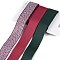 9 Yards 3 Styles Christmas Theme Polyester & Polycotton Ribbons Sets, for Bowknot Making, Gift Wrapping, Mixed Color, 7/8~1 inch(23~26mm), 3 yards/style
