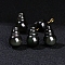 Natural Obsidian 3 Hole Guru Beads, Gourd, 11~18mm