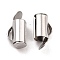 Non-Tarnish 304 Stainless Steel Slide On End Clasp Tubes, Slider End Caps, Stainless Steel Color, 10x5.5x4mm, Hole: 3.5x1.5mm, Inner Diameter: 3mm