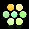 Luminous Acrylic Beads, Glow in the Dark, Round, Mixed Color, 10mm, Hole: 2.5mm