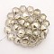 Hexagon Electroplate Pearl Luster Plated Glass Beads Strands, Faceted, Ghost White, 15x14x8mm, Hole: 1mm, about 50pcs/strand, 30 inch