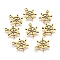 Tibetan Style Alloy Helm Pendants, Cadmium Free & Lead Free, Antique Golden, 20x15x1.5mm, Hole: 2mm
