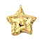 304 Stainless Steel Pendants, Star Charm, Golden, 31x30x3mm, Hole: 1.4mm