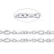 Tarnish Resistant 304 Stainless Steel Mother-Son Chains, Figaro Chains, Unwelded, with Spool, Stainless Steel Color,Bar Links: 6x3x0.7mm, Links: 4x3x0.7mm, about 32.8 Feet(10m)/roll