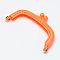 Plastic Purse Frame Handle for Bag Sewing Craft Tailor Sewer, Coral, 50x85x12mm, Hole: 1.5mm
