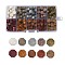 Sealing Wax Particles, for Retro Seal Stamp, Octagon, Mixed Color, 9mm, 10 colors, 25pcs/color, 250pcs/box