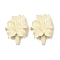 Synthetic Coral Carved Beads, Dyed, Flower, White, 44.5x33x13mm, Hole: 1mm