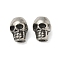 Stainless Steel Beads, Skull, Antique Silver, 11.5x8x8.5mm, Hole: 2mm