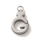 Non-Tarnish 304 Stainless Steel Charms, Letter G Charm, Stainless Steel Color, 11x7x2mm, Hole: 1.5mm