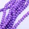 Natural Mashan Jade Round Beads Strands, Dyed, Blue Violet, 4mm, Hole: 1mm, about 98pcs/strand, 15.7 inch