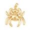 Brass Pendants, Golden, Spider, 28x25x4mm, Hole: 5x2mm