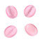 Cat Eye Glass Cabochons, Oval/Rice, Pink, about 13mm wide, 18mm long, 4mm thick