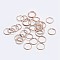925 Sterling Silver Open Jump Rings, Round Rings, Rose Gold, 21 Gauge, 5x0.7mm, Inner Diameter: 3.5mm, about 175pcs/10g