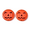 Synthetic Turquoise Beads, Dyed, Halloween Pumpkin Jack-O'-Lantern Jack o Lantern, Orange Red, 30x6mm, Hole: 1mm