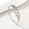 Fashionable 304 Stainless Steel Finger Rings, Simple Style, Hexagram, Stainless Steel Color, US Size 6(16.5mm)