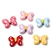 Opaque Resin Cabochons, Bowknot with Dot, Mixed Color, 20x27.5x8.5mm