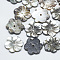 Black Lip Shell Beads, Flower, 15~16x14~15x2~3mm, Hole: 1mm