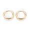 304 Stainless Steel Hoop Earrings, Ion Plating(IP), Real 18K Gold Plated, 16x17x2.5mm
