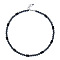 6mm Round Synthetic Non-magnetic Hematite & Natural Lava Rock Beaded Necklaces for Men and Women