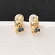 Латунь серьги EJEW-C158-11C-G-1