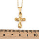 Женские религиозные кресты-подвески из нержавеющей стали 304 NJEW-G176-02G-5