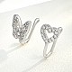 Бабочка сердце латунный микропаве прозрачный кубический цирконий клипса на нос кольца FS-WGAE293-01-1