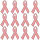 12 шт. октябрь розовая лента с эмалью для осведомленности о раке груди броши JEWB-GF0001-41B-1