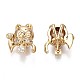 Латунные микропейв прозрачные кубические циркониевые винты с ушками KK-Q764-031-5