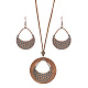 Комплекты из ожерелий и серег-подвесок из богемского сплава и дерева WG8FC17-02-2