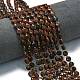 Натурального красного дерева обсидиана бисер нитей G-K389-B73-01-1