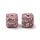 Бусины из полимерной глины в форме куба со стразами CLAY-NH0001-08K-1