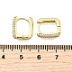 Латунные серьги-кольца из прозрачного кубического циркония EJEW-Z121-10G-5