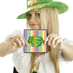 Трафареты для резки из углеродистой стали с изображением трилистника ко дню святого патрика&nbsp;DIY-WH0309-3308