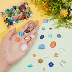 168 шт. 24 кабошона кошачий глаз CE-PH0001-05